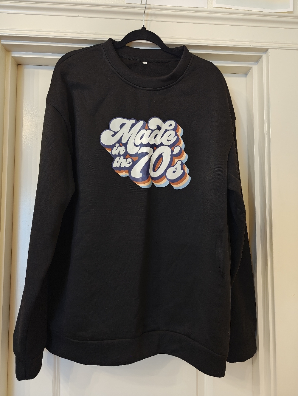 Made in the 70s Black Graphic Crewneck Sweatshirt